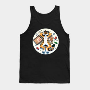 Anthro Furry Trash Tiger Art Tank Top